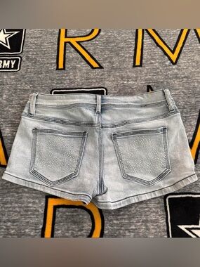 Light Wash Women's Denim Shorts with Embellished Back Pockets